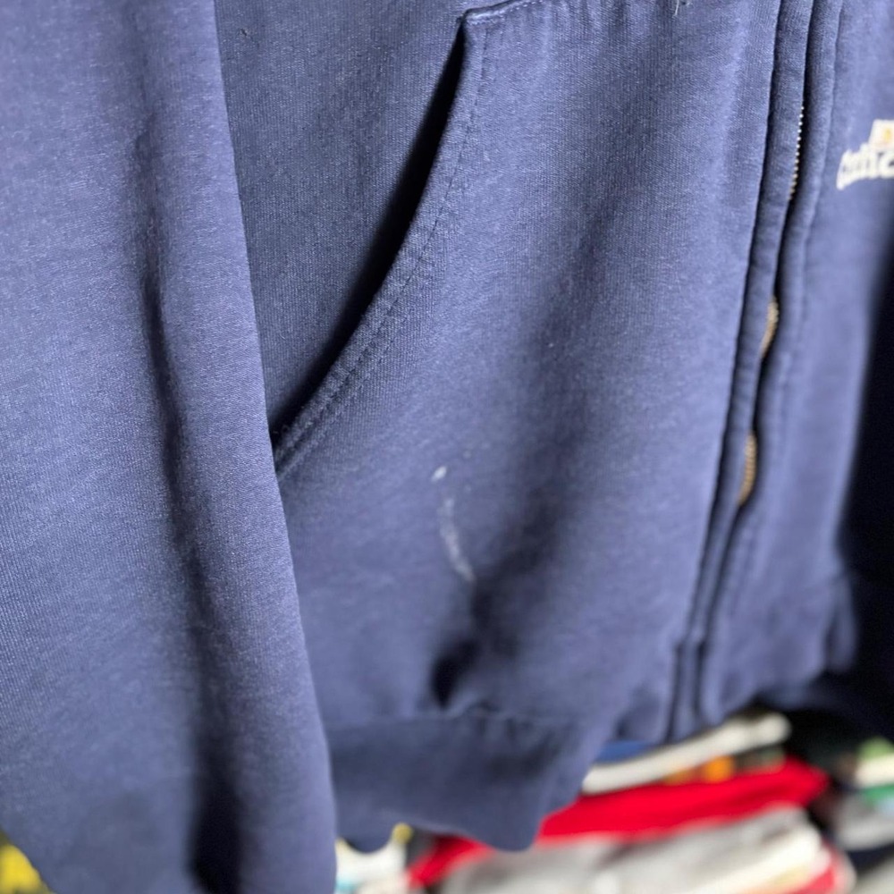 Vintage 90s Carhartt K129 Thermal Lined Zip Up Hoodie Sz XXL - Picture 3 of 7